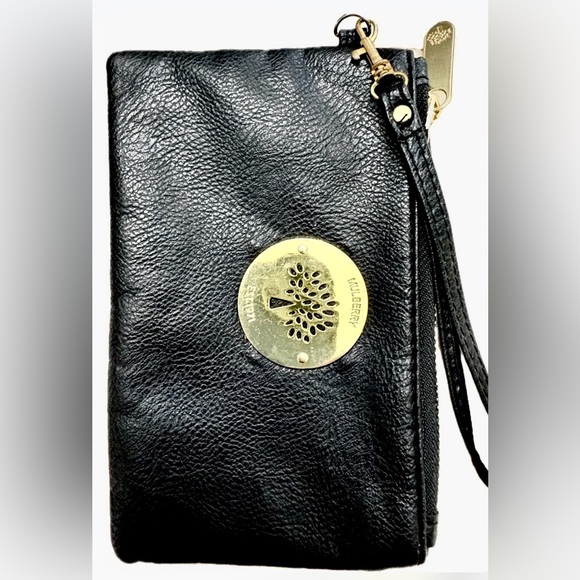 Mulberry Black and Gold Clutch with Textured Leather - Picture 2 of 8